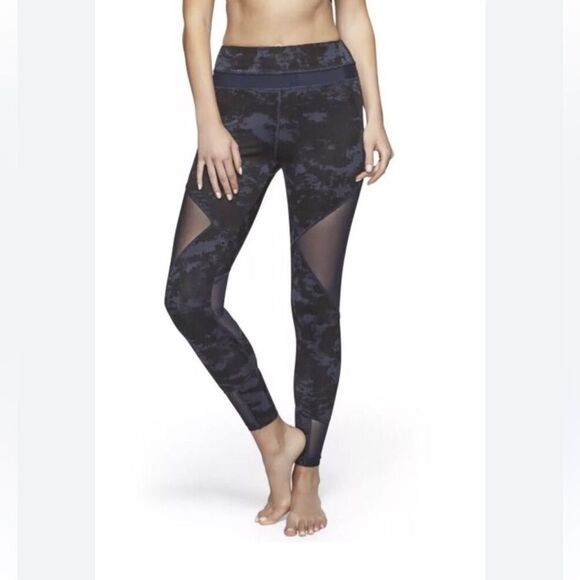 Sam Edelman Diamond Mesh Blue Cloud Leggings Women’s Large - Picture 1 of 3